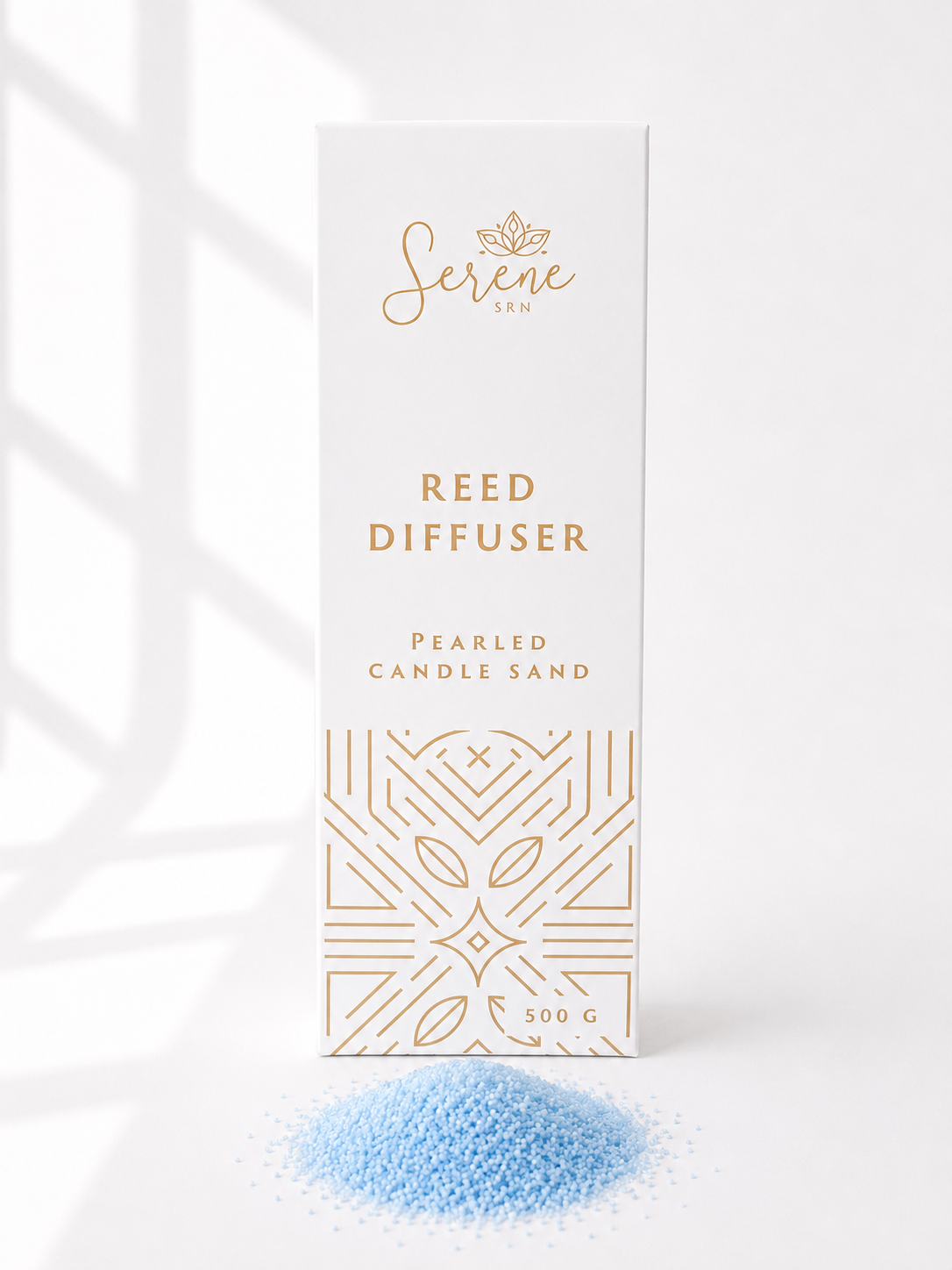 Sky Blue Pearled Candle Sand