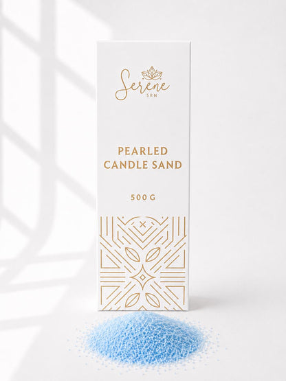 Sky Blue Pearled Candle Sand