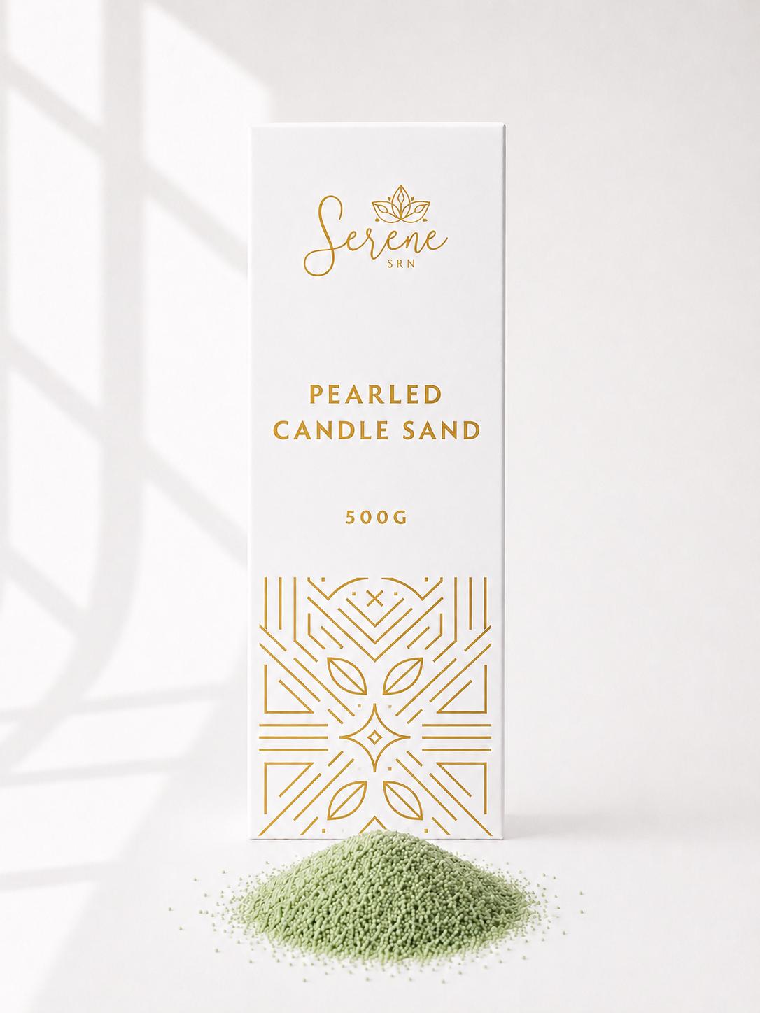 Olive Green Pearled Candle Sand