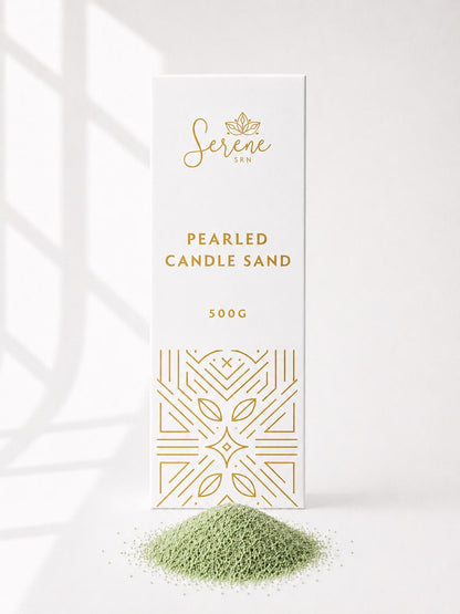 Olive Green Pearled Candle Sand