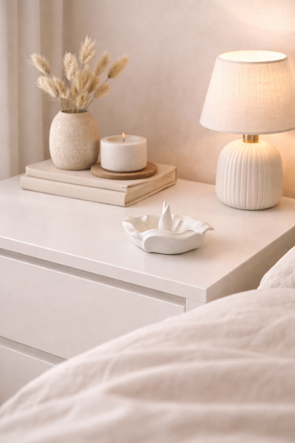 Petal Cast Stone Vase