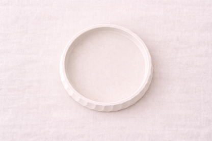 Ribbed Decorative Plate Cast Stone Vase