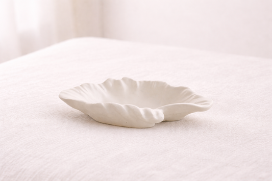 Ruffled Leaf Cast Stone Vase