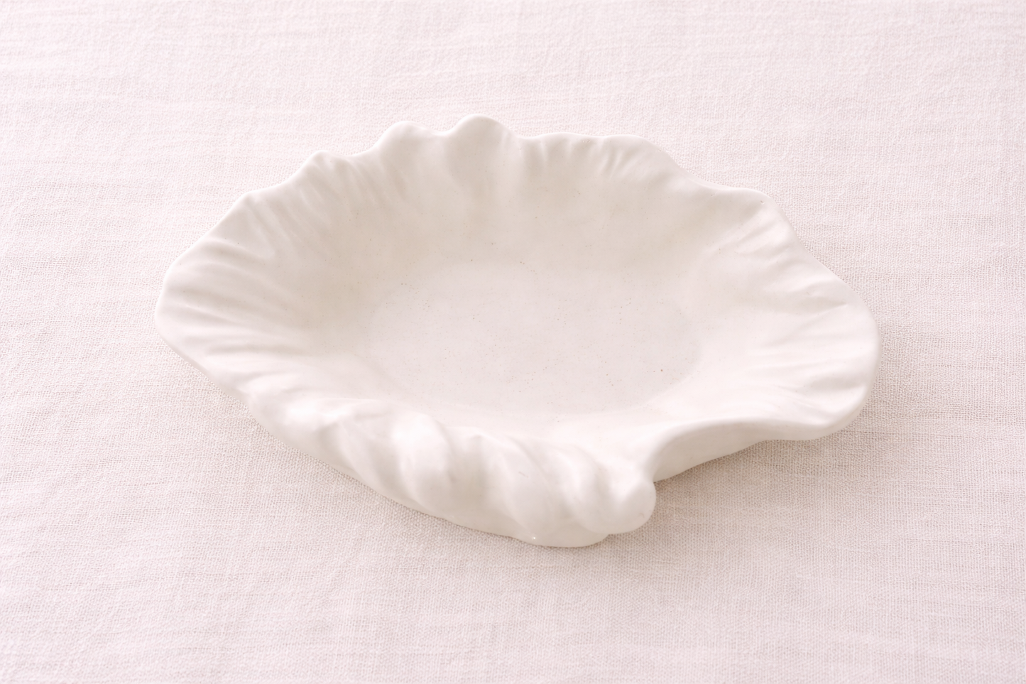 Ruffled Leaf Cast Stone Vase