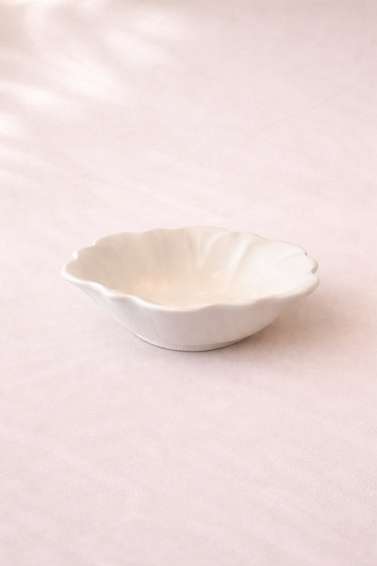 Wavy Lotus Cast Stone Vase