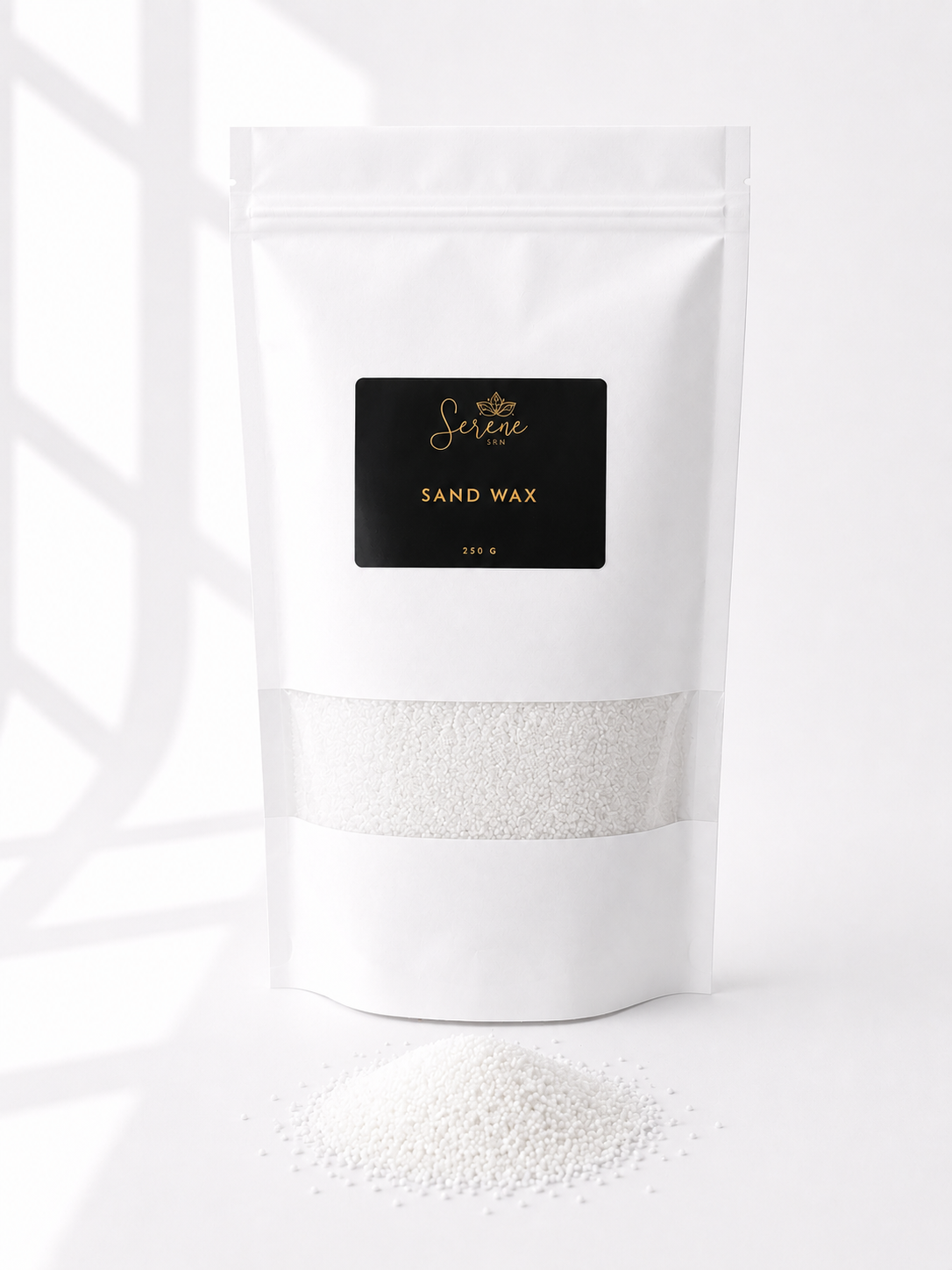 White Pearled Pearled Candle Sand